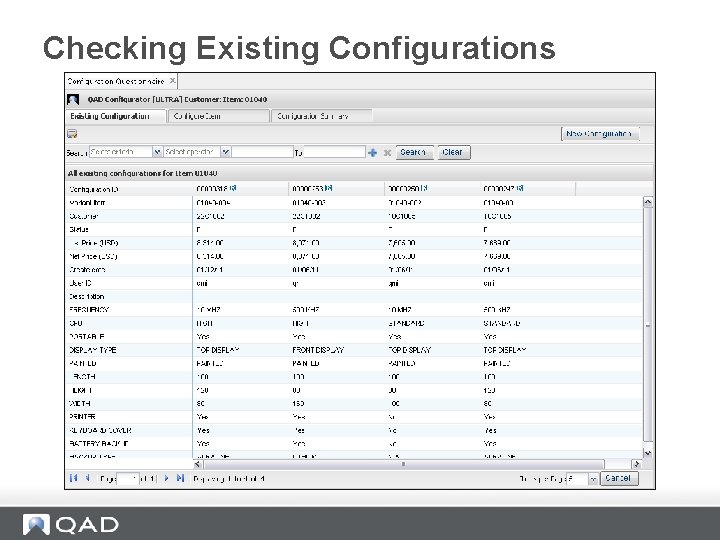 Checking Existing Configurations 