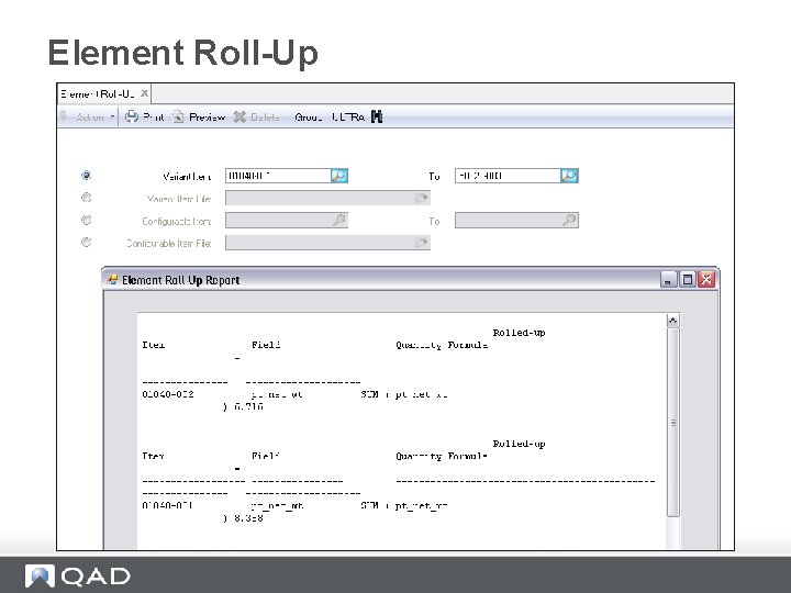 Element Roll-Up 