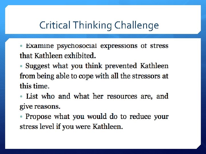  Critical Thinking Challenge 