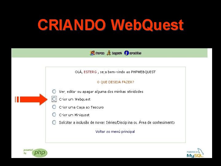 CRIANDO Web. Quest 