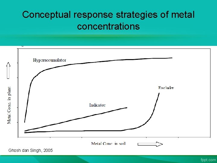 Conceptual response strategies of metal concentrations Ghosh dan Singh, 2005 
