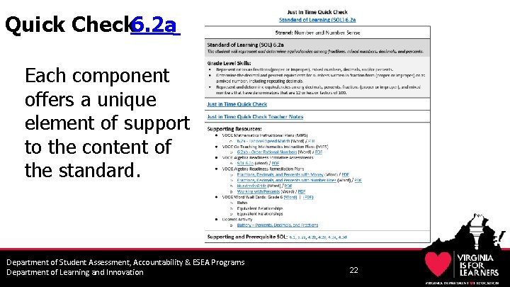 Quick Check 6. 2 a Each component offers a unique element of support to