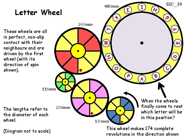 J G I K Letter Wheel SIC_39 H 480 mm L F 263 mm