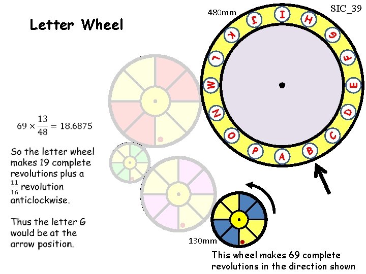 SIC_39 I J G H L F K Letter Wheel 480 mm N D