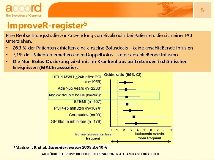 5 Improve. R‐register 5 Eine Beobachtungsstudie zur Anwendung von Bivalirudin bei Patienten, die sich