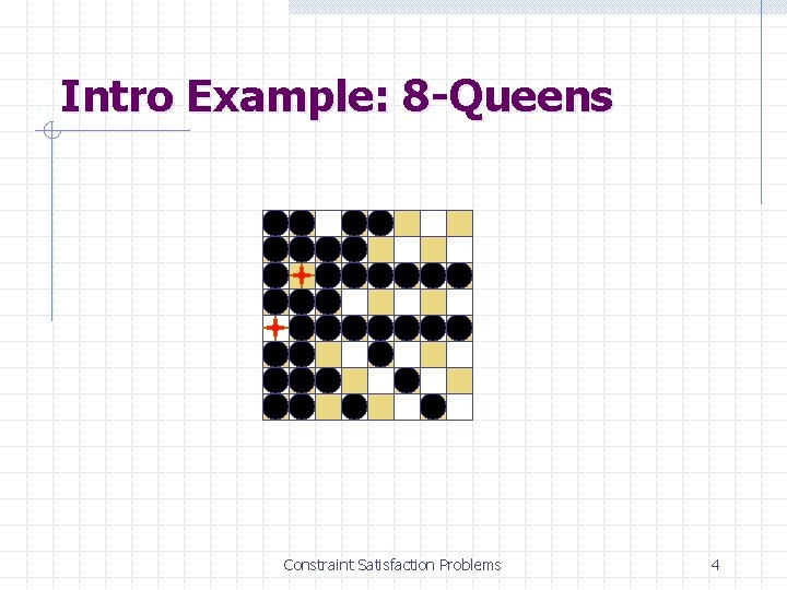 Intro Example: 8 -Queens Constraint Satisfaction Problems 4 