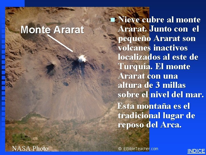 Click. Ararat to add Monte NASA Photo n title Nieve cubre al monte Ararat.