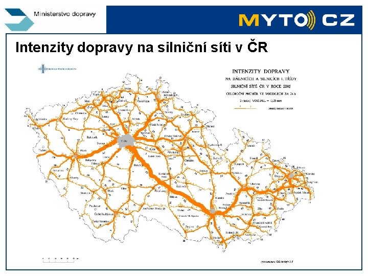Intenzity dopravy na silniční síti v ČR 