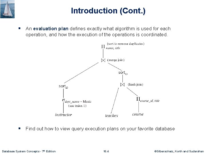 Introduction (Cont. ) § An evaluation plan defines exactly what algorithm is used for