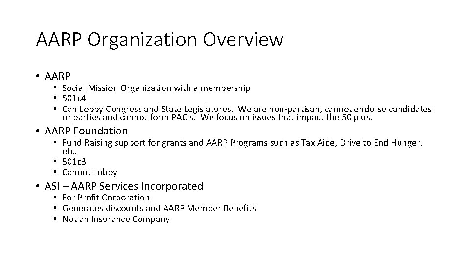 Resources and Collaboration with AARP Alex E Ward