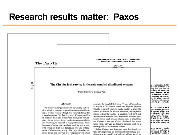 Research results matter: Paxos 14 