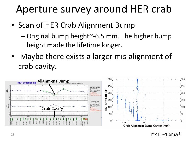 Aperture survey around HER crab • Scan of HER Crab Alignment Bump – Original