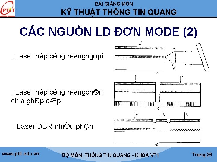 BÀI GIẢNG MÔN KỸ THUẬT THÔNG TIN QUANG CÁC NGUỒN LD ĐƠN MODE (2).