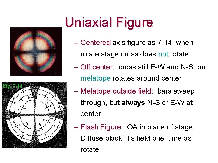 Uniaxial Figure – Centered axis figure as 7 -14: when rotate stage cross does
