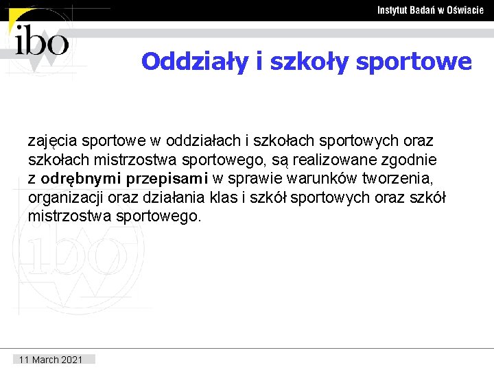 Oddziały i szkoły sportowe zajęcia sportowe w oddziałach i szkołach sportowych oraz szkołach mistrzostwa