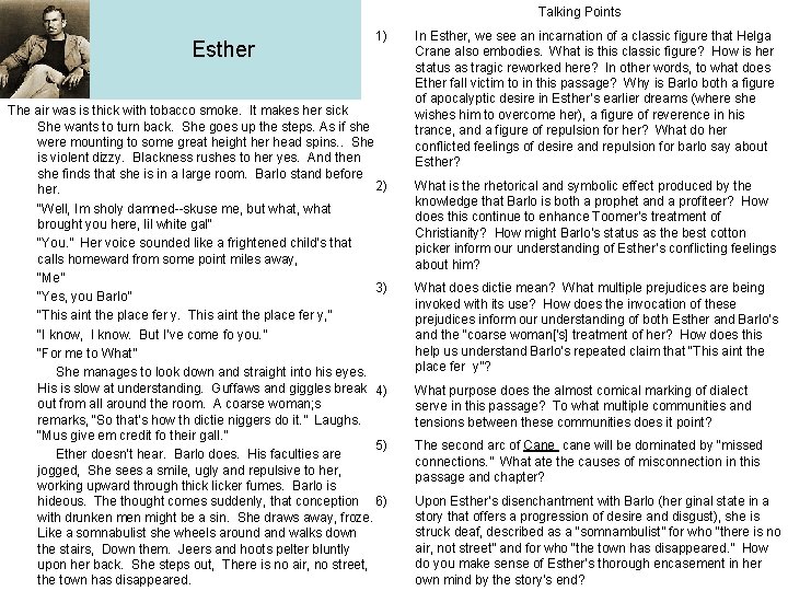 Talking Points Esther 1) The air was is thick with tobacco smoke. It makes