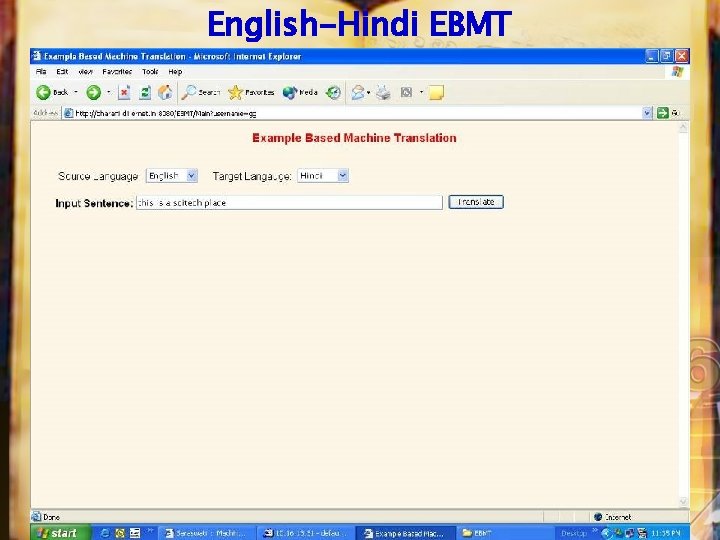 English-Hindi EBMT 