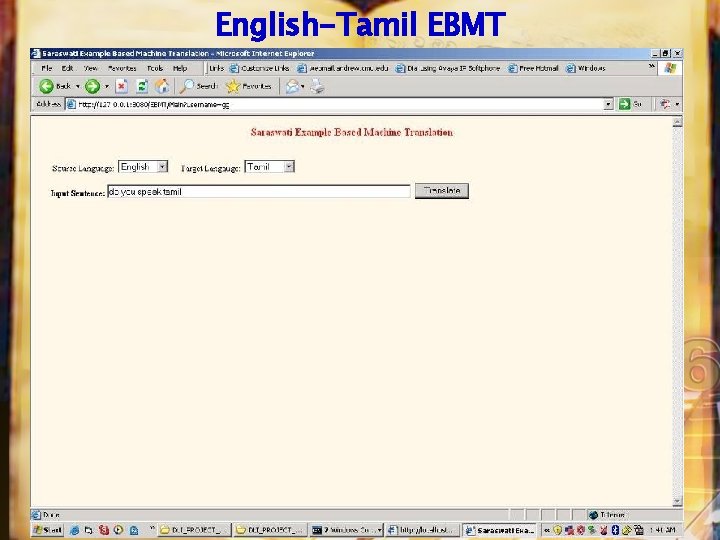 English-Tamil EBMT 
