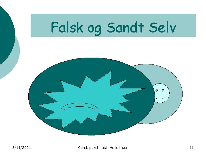 Falsk og Sandt Selv 3/11/2021 Cand. psych. aut. Helle Kjær 11 