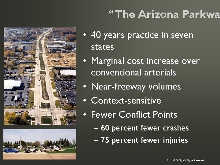 “The Arizona Parkwa • 40 years practice in seven states • Marginal cost increase
