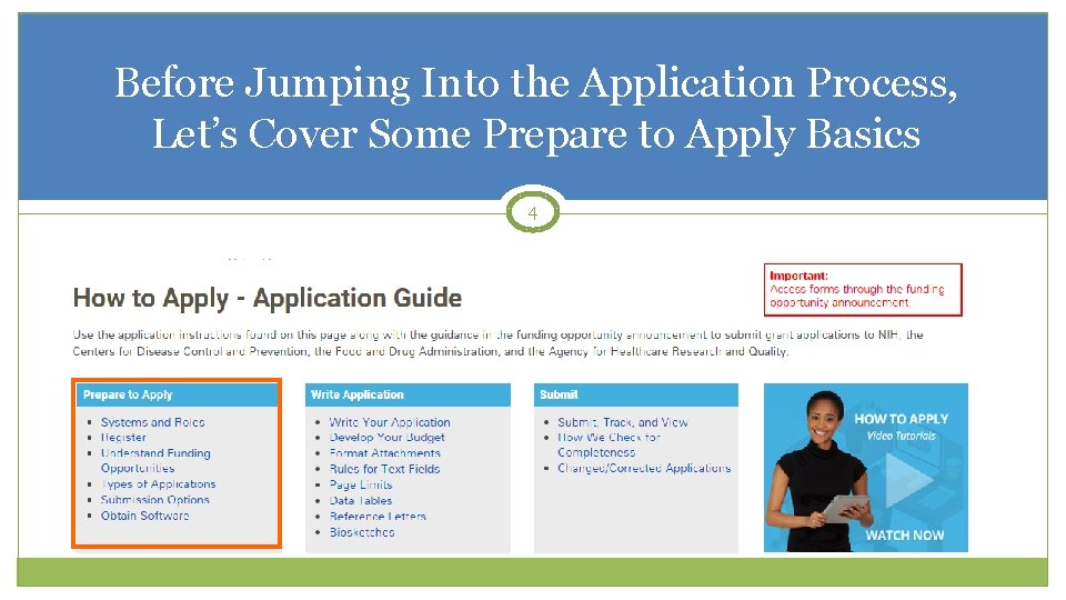 Before Jumping Into the Application Process, Let’s Cover Some Prepare to Apply Basics 4