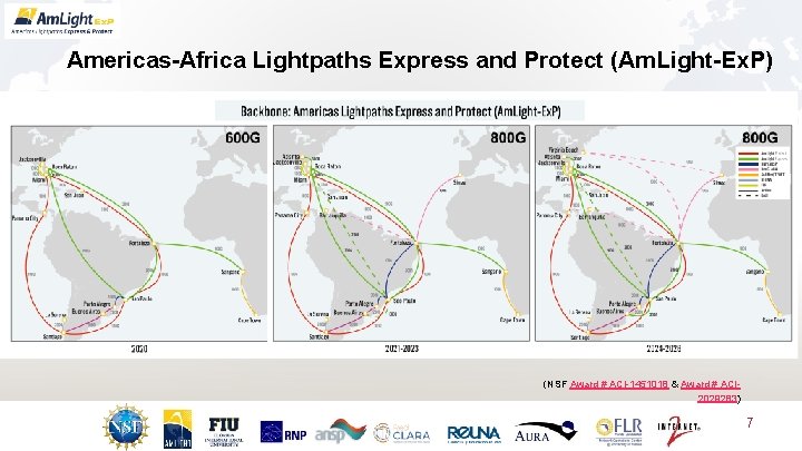 Americas-Africa Lightpaths Express and Protect (Am. Light-Ex. P) (NSF Award # ACI-1451018 & Award