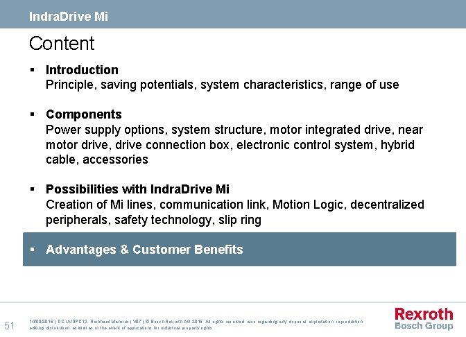Indra. Drive Mi Content § Introduction Principle, saving potentials, system characteristics, range of use