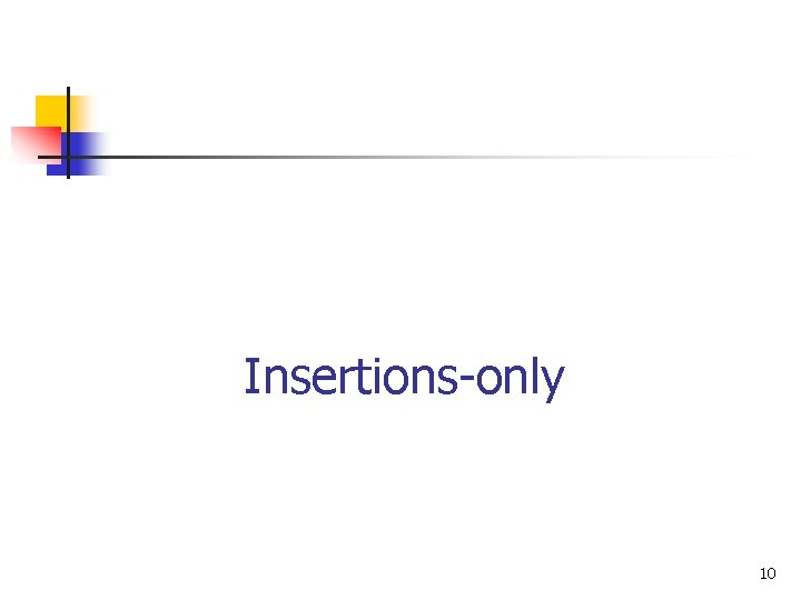 Insertions-only 10 