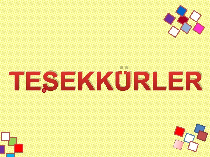 TESEKKÜRLER 