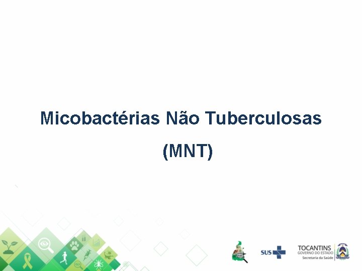 Micobactérias Não Tuberculosas (MNT) 