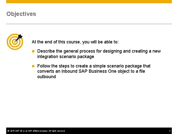 Objectives At the end of this course, you will be able to: n Describe