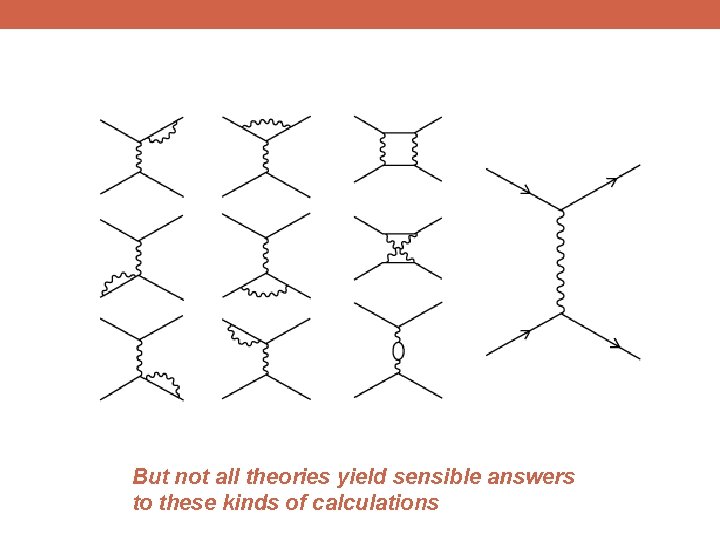 But not all theories yield sensible answers to these kinds of calculations 