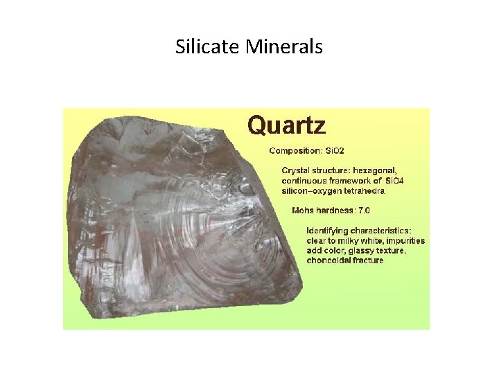 Silicate Minerals  Silicate Minerals