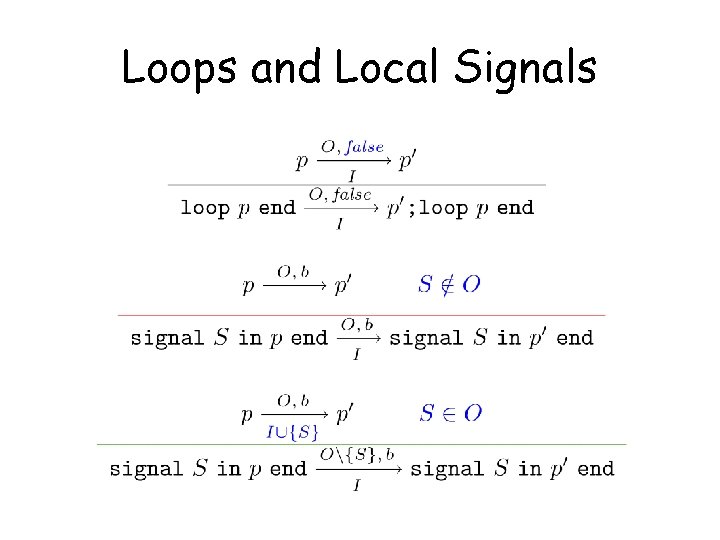 Loops and Local Signals 