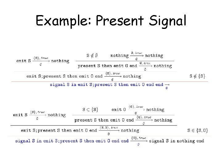 Example: Present Signal 
