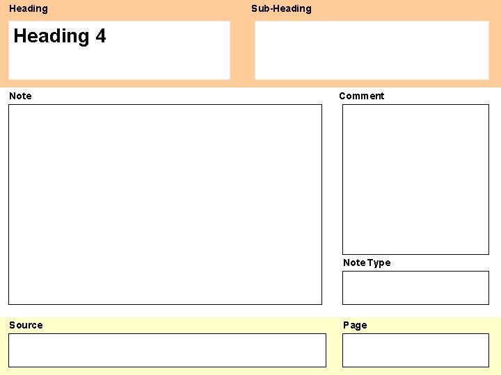 Heading Sub-Heading 4 Note Comment Note Type Source Page 