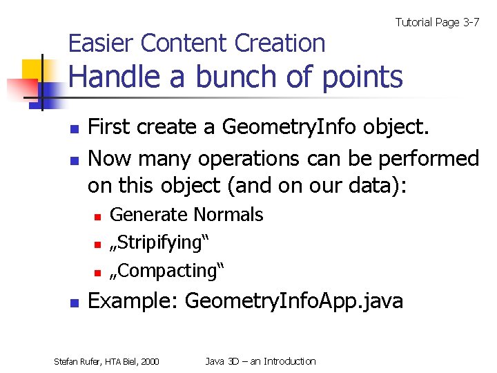 Easier Content Creation Tutorial Page 3 -7 Handle a bunch of points n n