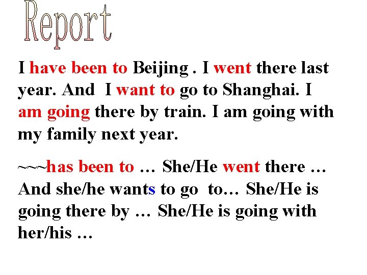 I have been to Beijing. I went there last year. And I want to