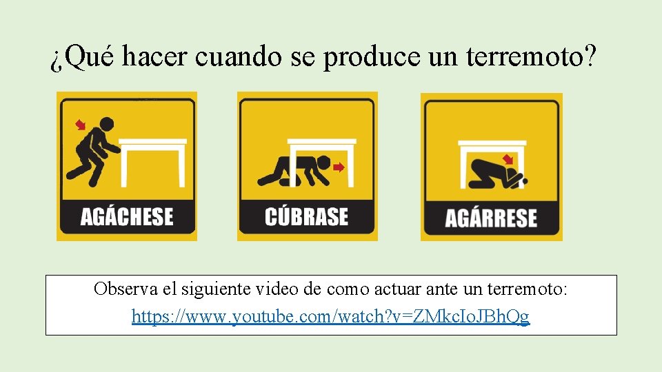 ¿Qué hacer cuando se produce un terremoto? Observa el siguiente video de como actuar