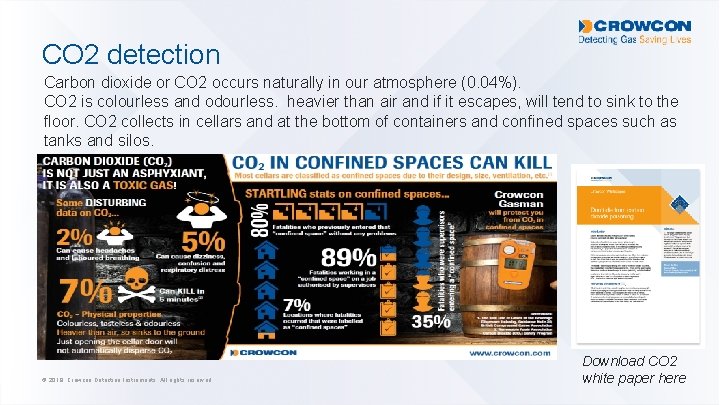 CO 2 detection Carbon dioxide or CO 2 occurs naturally in our atmosphere (0.