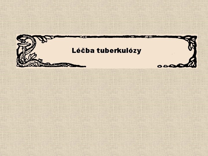 Léčba tuberkulózy 