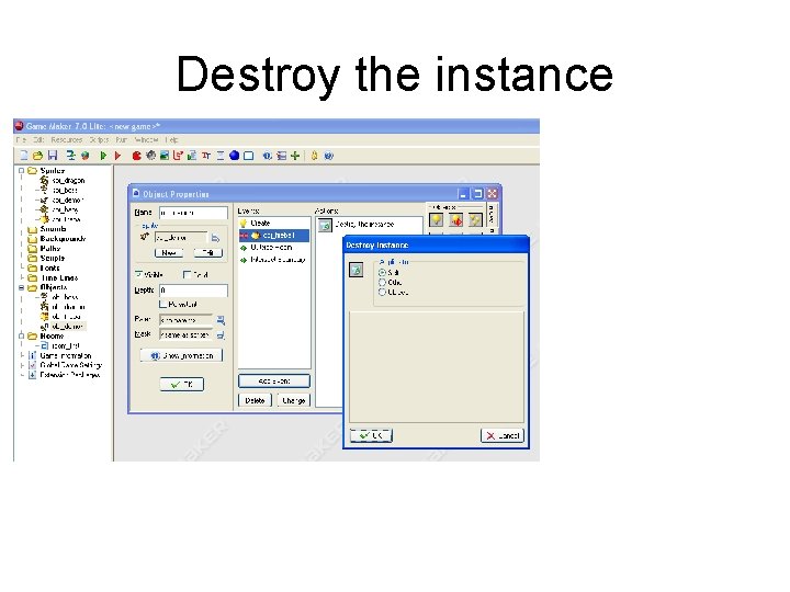 Destroy the instance 