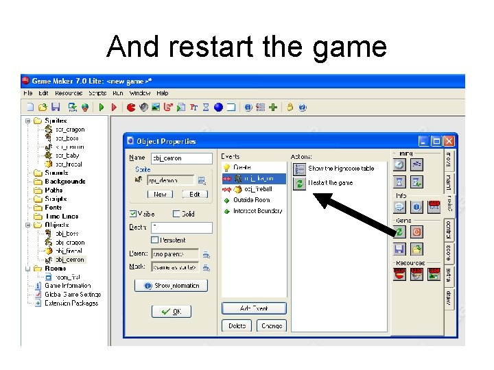 And restart the game 