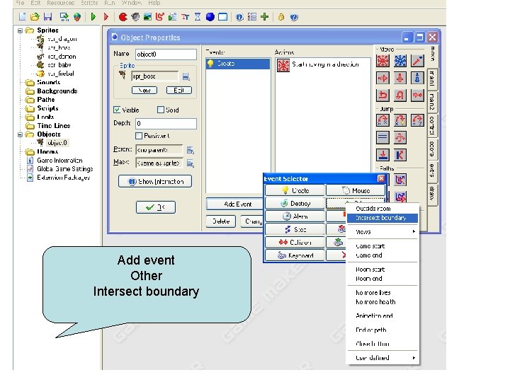 Add event Other Intersect boundary 