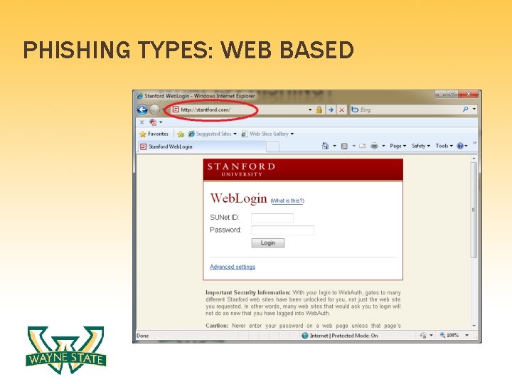 PHISHING TYPES: WEB BASED 