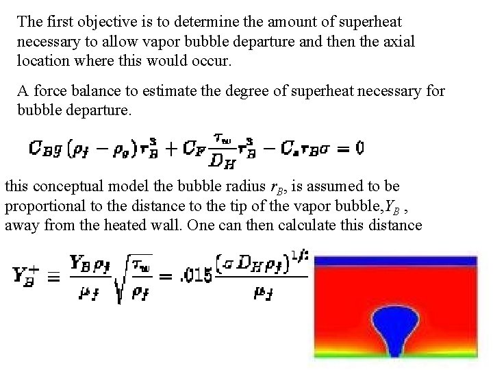 The first objective is to determine the amount of superheat necessary to allow vapor