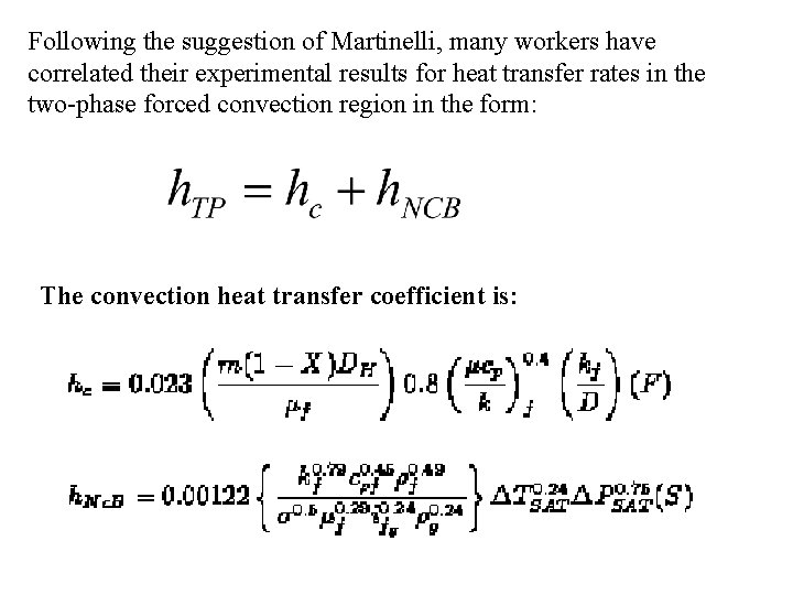 Following the suggestion of Martinelli, many workers have correlated their experimental results for heat