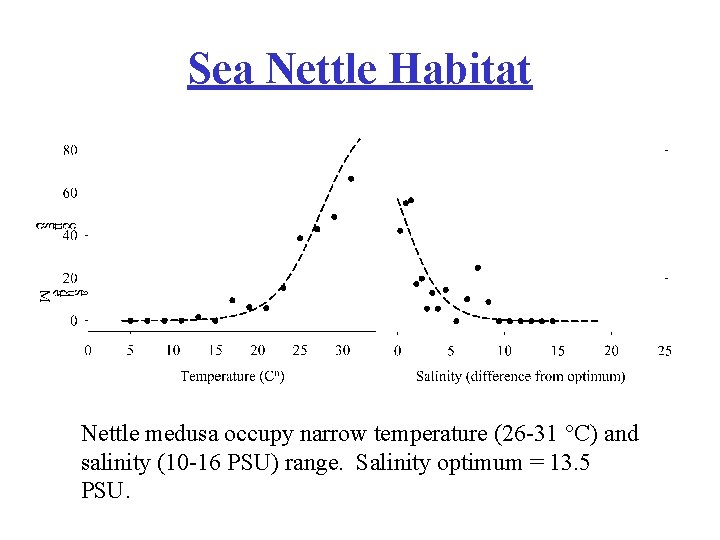 Sea Nettle Habitat Nettle medusa occupy narrow temperature (26 -31 °C) and salinity (10