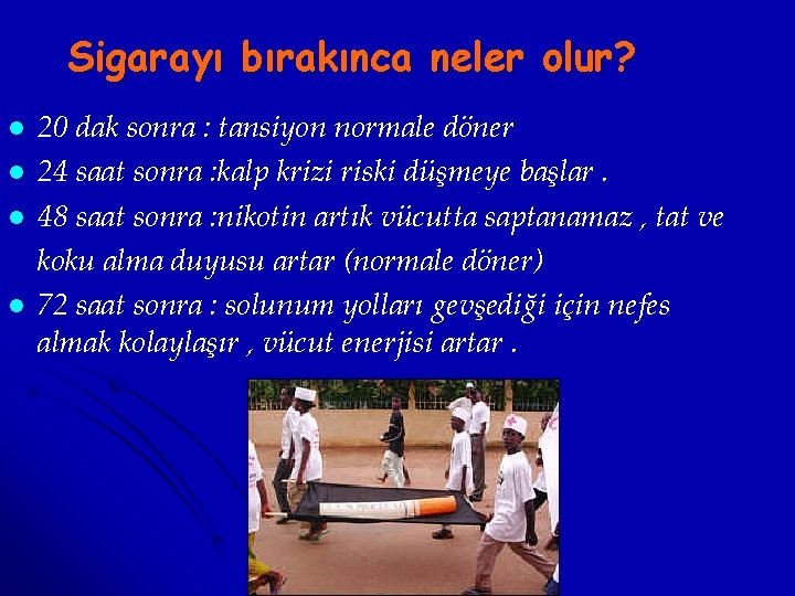 Sigarayı bırakınca neler olur? l l 20 dak sonra : tansiyon normale döner 24