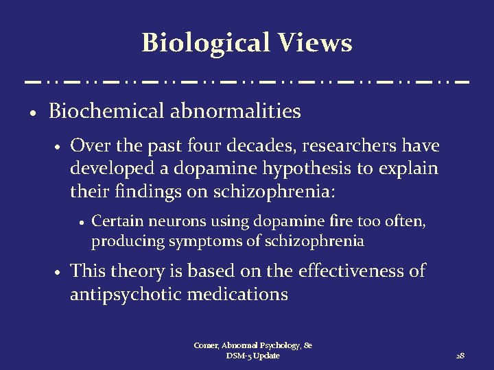 Biological Views · Biochemical abnormalities · Over the past four decades, researchers have developed